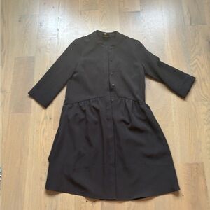 Tuckernuck Black Button-Front Women's Dress